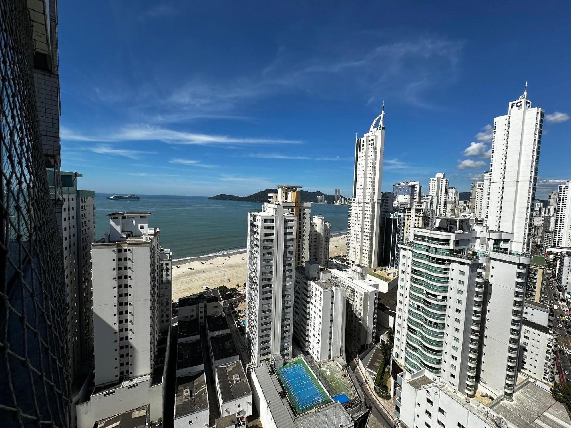 Ct01- Vista Mar| Telas Protecao| Churrasq, Garagem Balneário Camboriú Exteriör bild